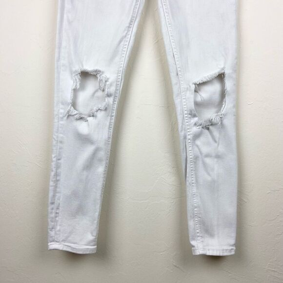Free People High-Rise Distressed Skinny Jeans - White - Picture 5 of 8